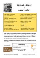 06/09/2017 : Difficutés scolaires 06/09/2017 : Difficutés scolaires